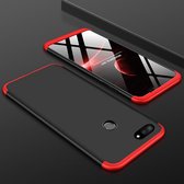 GKK Three Stage Splicing Full Coverage PC Case voor Xiaomi Mi 8 Lite (zwart + rood)