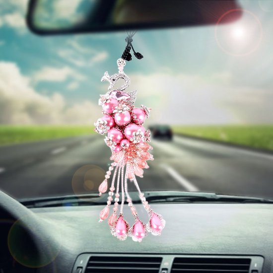 instant Complex Om toestemming te geven Mooie auto-ornamenten Plastic bloem Crystal stijl opknoping decoratie  (roze) | bol.com