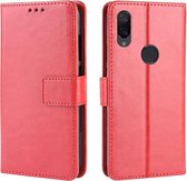 Crazy Horse Texture Horizontal Flip Leather Case voor Xiaomi Redmi Note 7, met houder & kaartsleuven & portemonnee & lanyard (rood)