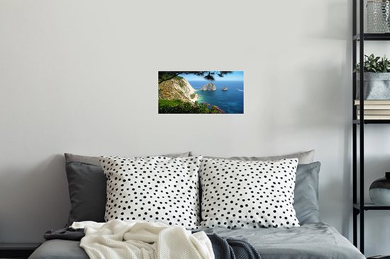 Stickers muraux - Film autocollant - La côte grecque de Keri à Zakynthos - 40x20 cm - Film adhésif - Stickers muraux Chambre d'enfant - Papier peint autocollant