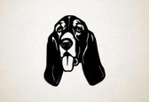 Wanddecoratie - Hond - Basset Hound 2 - L - 87x75cm - Zwart - muurdecoratie - Line Art