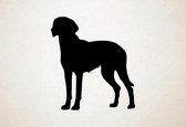 Silhouette hond - Schillerstovare - M - 67x60cm - Zwart - wanddecoratie