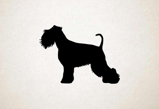 Silhouette hond - Miniature Schnauzer - Dwergschnauzer - L - 75x103cm - Zwart - wanddecoratie