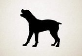 Silhouette hond - Boerboel - L - 75x82cm - Zwart - wanddecoratie