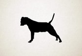 Silhouette hond - American Bulldog - Amerikaanse Bulldog - XS - 22x30cm - Zwart - wanddecoratie