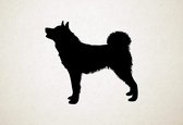 Silhouette hond - Karelian Bear Dog - Karelische berenhond - M - 60x66cm - Zwart - wanddecoratie