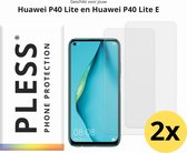 Huawei P40 Lite en Huawei P40 Lite E Screenprotector Glas - 2x - Pless®