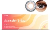 +0.50 - Clearcolor™ 1-day Blue - 10 pack - Daglenzen - Kleurlenzen - Blauw