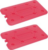3x stuks koelelementen 400 ml 14 x 25 cm rood - Koelblokken/koelelementenen voor koeltas/koelbox