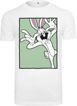 Merchcode Looney Tunes - Looney Tunes Bugs Bunny Funny Face Heren T-shirt - S - Wit