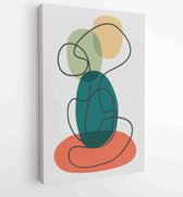 Earth tones organic shape Art design for poster, print, cover, wallpaper, Minimal and natural wall art. 2 - Moderne schilderijen – Vertical – 1868903794 - 80*60 Vertical