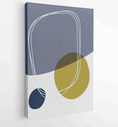 Earth tones organic shape Art design for poster, print, cover, wallpaper, Minimal and natural wall art. 1 - Moderne schilderijen – Vertical – 1859561368 - 80*60 Vertical