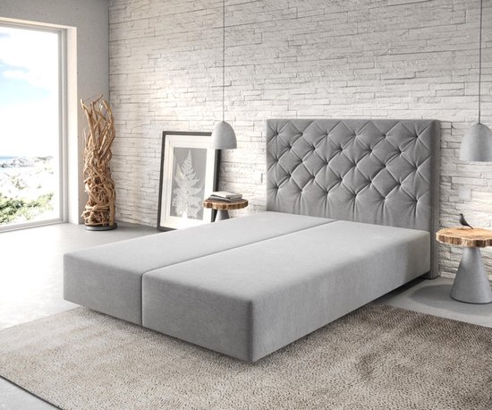 Boxspring-frame Dream-Great microvezel grijs 140x200