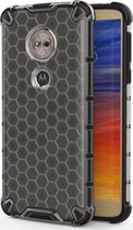 Motorola Moto G6 Hoesje - Mobigear - Honeycomb Serie - Hard Kunststof Backcover - Grijs - Hoesje Geschikt Voor Motorola Moto G6
