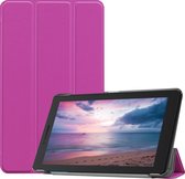 Lenovo Tab E8 Hoes - Mobigear - Tri-Fold Serie - Kunstlederen Bookcase - Paars - Hoes Geschikt Voor Lenovo Tab E8