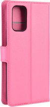 Samsung Galaxy S20 Hoesje - Mobigear - Classic Serie - Kunstlederen Bookcase - Magenta - Hoesje Geschikt Voor Samsung Galaxy S20