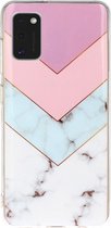 Samsung Galaxy A41 Hoesje - Mobigear - Marble Serie - TPU Backcover - Tricolor - Hoesje Geschikt Voor Samsung Galaxy A41