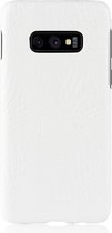 Mobigear Croco Backcover Hoesje - Geschikt voor Samsung Galaxy S10e - Gsm case - Wit