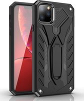 Apple iPhone 11 Pro Hoesje - Mobigear - Armor Stand Serie - Hard Kunststof Backcover - Zwart - Hoesje Geschikt Voor Apple iPhone 11 Pro