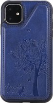 Apple iPhone 11 Hoesje - Mobigear - Embossed Serie - Hard Kunststof Backcover - Blauw - Hoesje Geschikt Voor Apple iPhone 11