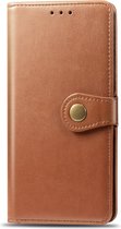 Samsung Galaxy Note 10 Hoesje - Mobigear - Snap Button Serie - Kunstlederen Bookcase - Cognac - Hoesje Geschikt Voor Samsung Galaxy Note 10