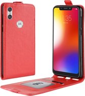 Motorola One Hoesje - Mobigear - Serie - Kunstlederen Flipcase - Rood - Hoesje Geschikt Voor Motorola One