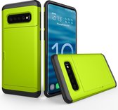 Mobigear Creditcard Hardcase Hoesje - Geschikt voor Samsung Galaxy S10 Plus - Groen