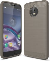 Motorola Moto E4 Plus Hoesje - Mobigear - Brushed Slim Serie - TPU Backcover - Grijs - Hoesje Geschikt Voor Motorola Moto E4 Plus