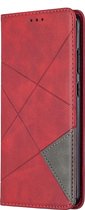 Nokia 5.3 Hoesje - Mobigear - Rhombus Slim Serie - Kunstlederen Bookcase - Rood - Hoesje Geschikt Voor Nokia 5.3
