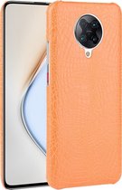 Poco F2 Pro Hoesje - Mobigear - Croco Serie - Hard Kunststof Backcover - Oranje - Hoesje Geschikt Voor Poco F2 Pro