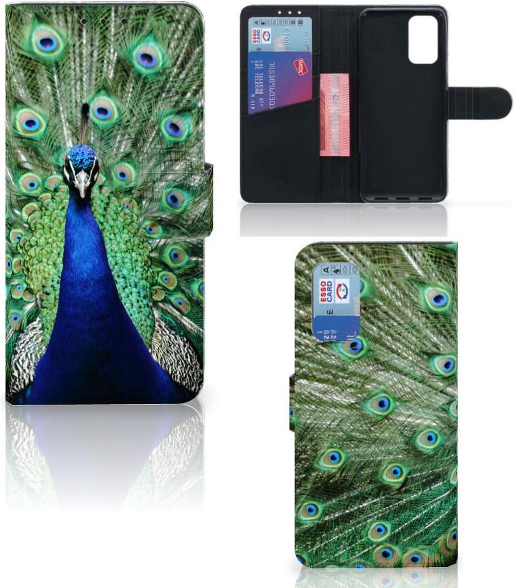 Samsung Galaxy A32 4G Telefoonhoesje met Pasjes Pauw