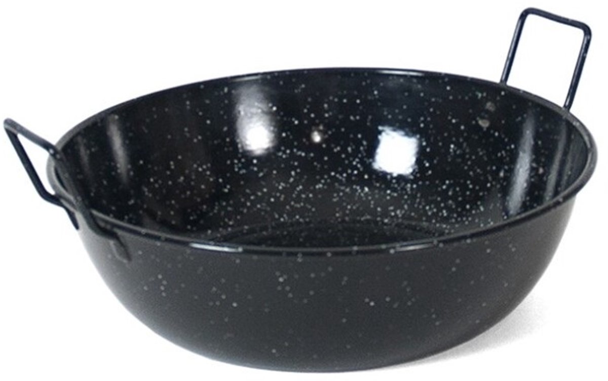 Gerimport Wokpan Honda 24 Cm Bijenwas Rvs Zwart