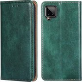 Voor Samsung Galaxy A42 5G PU + TPU Gloss Oil Effen Kleur Magnetische Horizontale Flip Leren Case met Houder & Kaartsleuf & Portemonnee (Groen)