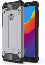 Voor Huawei Honor Play 7C Full-body robuuste TPU + pc combinatie achterkant beschermhoes (grijs)