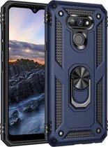 Voor LG Harmony 4 schokbestendige TPU + pc-beschermhoes met 360 graden roterende houder (blauw)