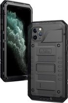 Voor iPhone 11 Pro Max stofdicht schokbestendig waterdicht siliconen + metalen beschermhoes (zwart)