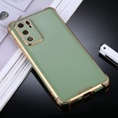 Voor Huawei P40 SULADA Colorful Shield Series TPU + Plating Edge beschermhoes (groen)