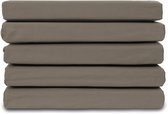 Ten Cate Hoeslaken - Hoeslaken 90x200 - Katoensatijn - Hoeslakens - Geschikt voor boxspring en matras - Hoekhoogte 35cm - Elastiek Rondom - Strijkvrij - Taupe