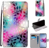 Voor ZTE Axon 11 5G Gekleurde Tekening Cross Textuur Horizontale Flip PU Lederen Case met Houder & Kaartsleuven & Portemonnee & Lanyard (Doorschijnend Glas)