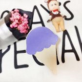 Houten ijshaak kinderkamer woondecoratie (paars)