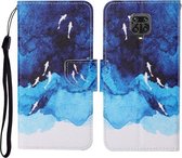 Voor Xiaomi Redmi Note 9 Pro Gekleurde Tekening Patroon Horizontale Flip Leren Case met Houder & Kaartsleuven & Portemonnee & Lanyard (Aquarel Vis)