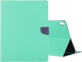 GOOSPERY FANCY DAGBOEK Horizontale flip PU lederen tas met houder & kaartsleuven en portemonnee voor iPad Air (2020) (mintgroen)