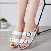 Fashion Casual Metal Buckle Wear Sandals voor Dames (Kleur: Wit Maat: 35)