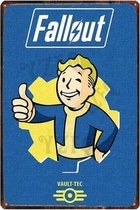 Retro Muur Decoratie uit Metaal Fallout Game Merch 17