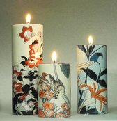 Hokusai, Bellflower/Irises/  Sparrows waxinelicht houders