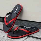 Modetrend lichtgewicht slippers voor heren (kleur: zwart rood maat: 43)