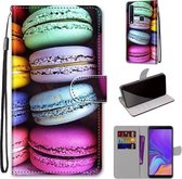 Voor Samsung Galaxy A9 2018 Gekleurde Tekening Cross Textuur Horizontale Flip PU Lederen Case met Houder & Kaartsleuven & Portemonnee & Lanyard (Kleurrijke Laagcake)