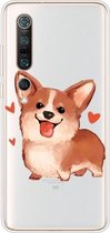 Voor Xiaomi Mi 10 5G schokbestendig geverfd TPU beschermhoes (Love Corgi)