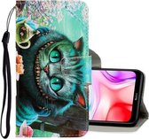 Voor Xiaomi Redmi 8 3D Gekleurde Tekening Horizontale Flip PU Lederen Case met Houder & Kaartsleuven & Portemonnee (Groene Ogen)