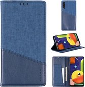 Voor Samsung Galaxy A50s MUXMA MX109 Horizontale flip lederen tas met houder & kaartsleuf & portemonnee (blauw)